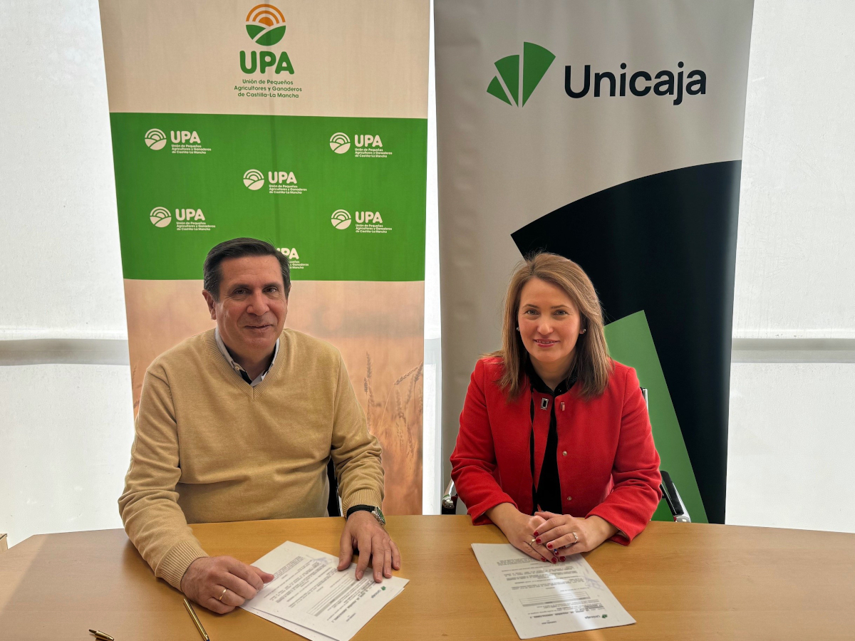 Farmers and livestock breeders of Castilla-La Mancha may benefit from the agreement between Unicaja and UPA to process their CAP