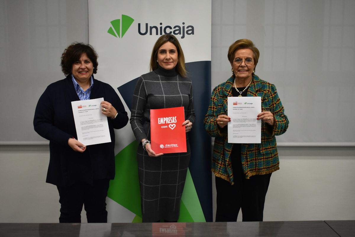 Unicaja renueva el programa ‘Empresas con Corazón’ de Cáritas Diocesana de Toledo