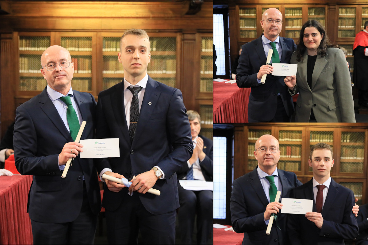 Juan Villazón recibe el Premio Unicaja al Mejor Expediente de la Universidad de Oviedo