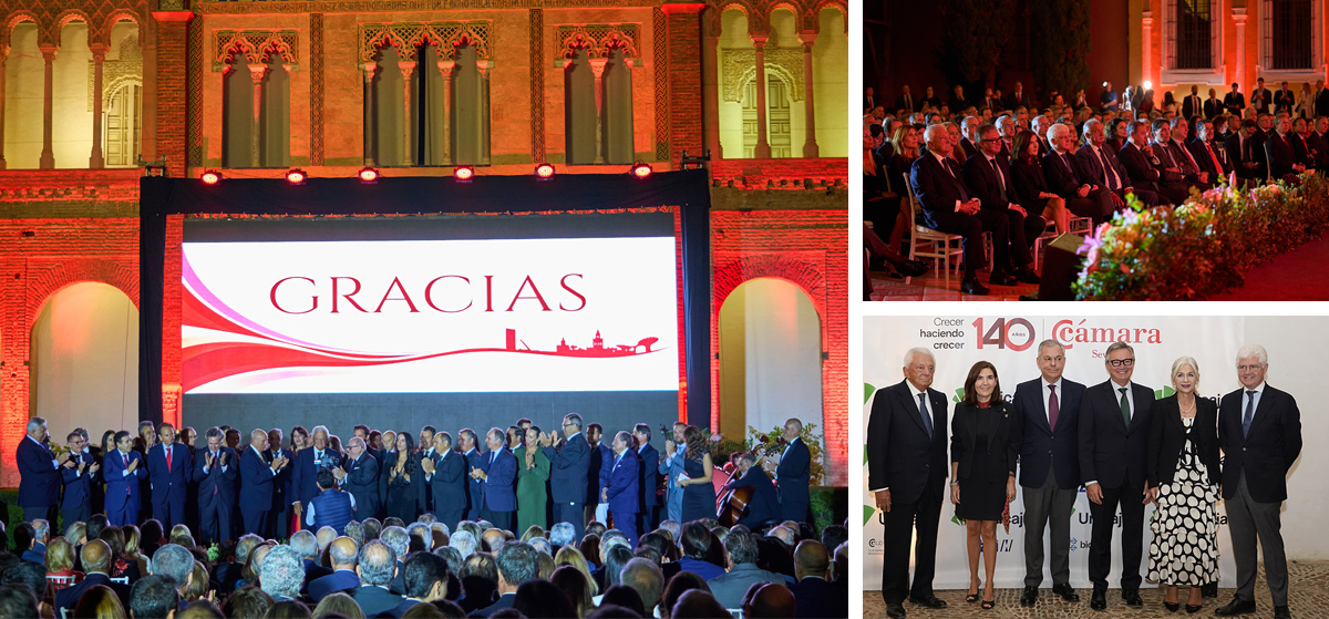 La Cámara de Comercio de Sevilla reivindica su legado y mira hacia sus retos de futuro en la celebración de su 140 aniversario
