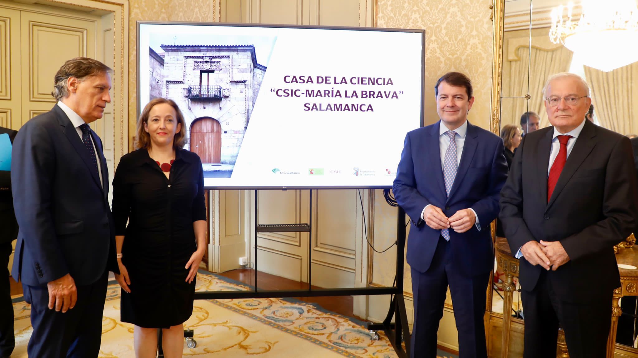 El CSIC, la Junta de Castilla y León, Unicaja Banco y el Ayuntamiento de Salamanca crean la Casa de la Ciencia