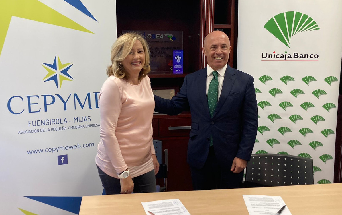Unicaja Banco firma un convenio con Cepyme para apoyar a las pequeñas y medianas empresas de Fuengirola y Mijas