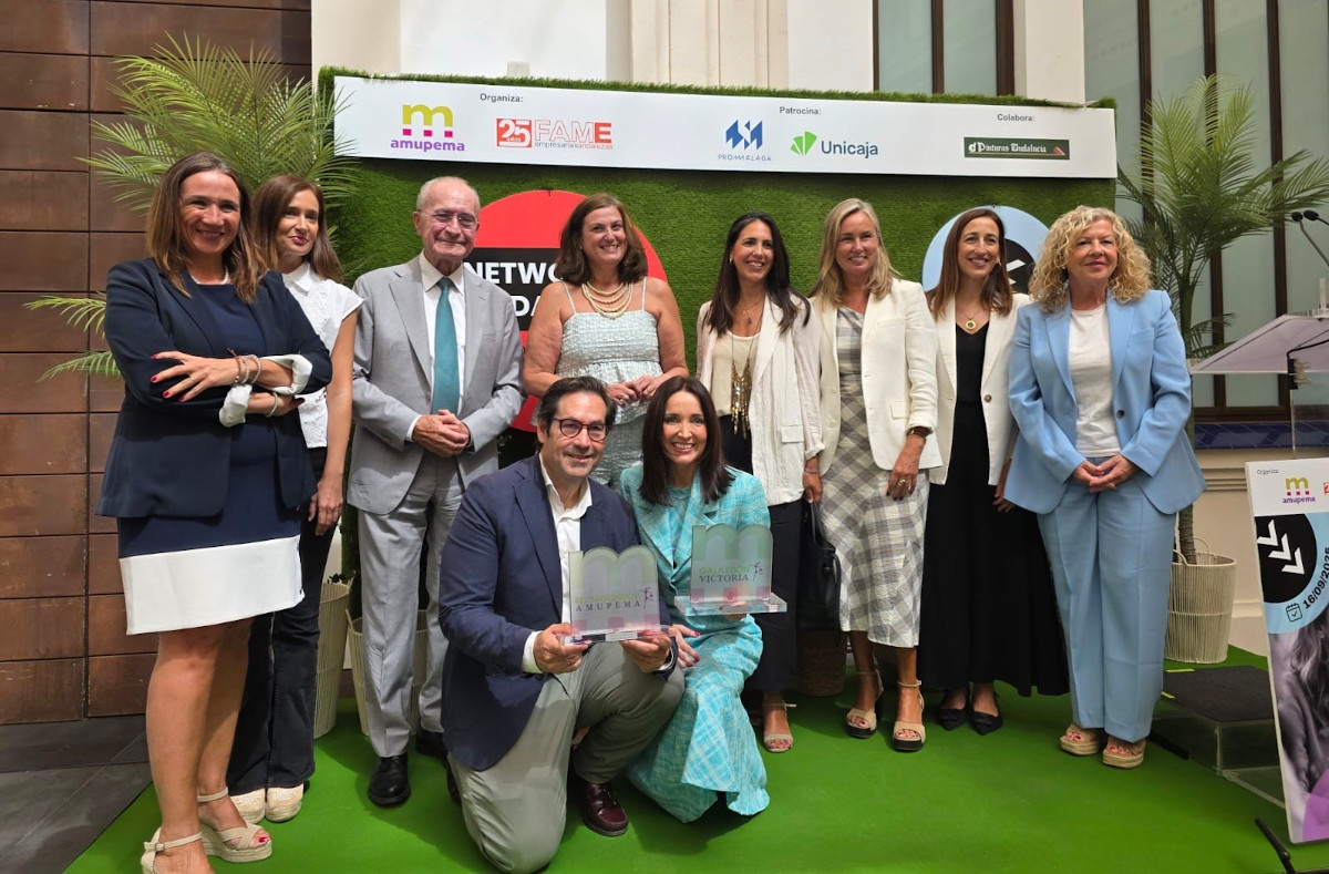 Entregados los premios de Amupema, patrocinados por Unicaja y que resaltan la labor de las mujeres en la empresa y la sociedad
