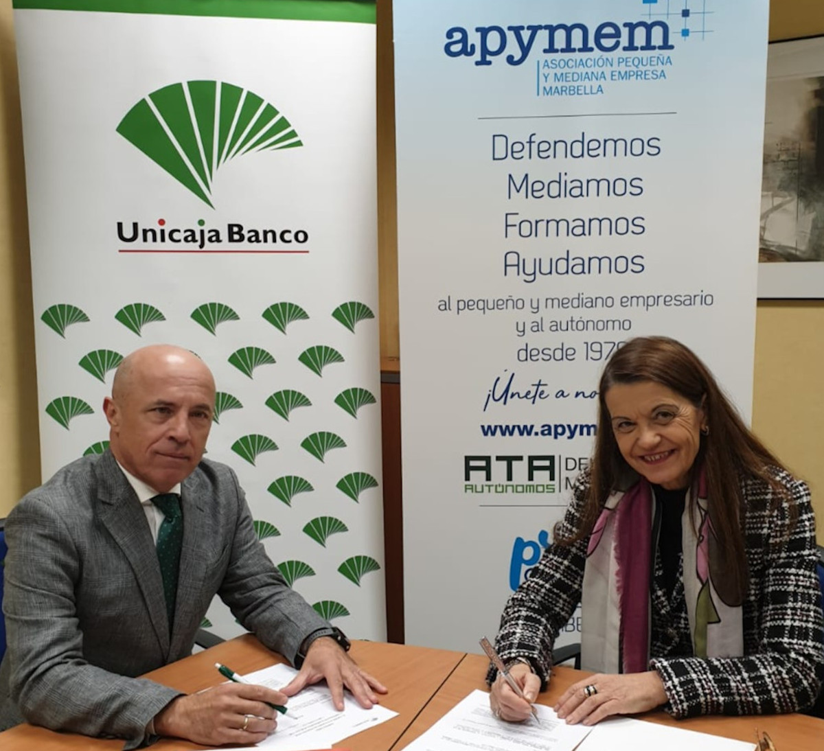 Unicaja Banco apoya a las pymes de Marbella y vuelve a colaborar con Apymem