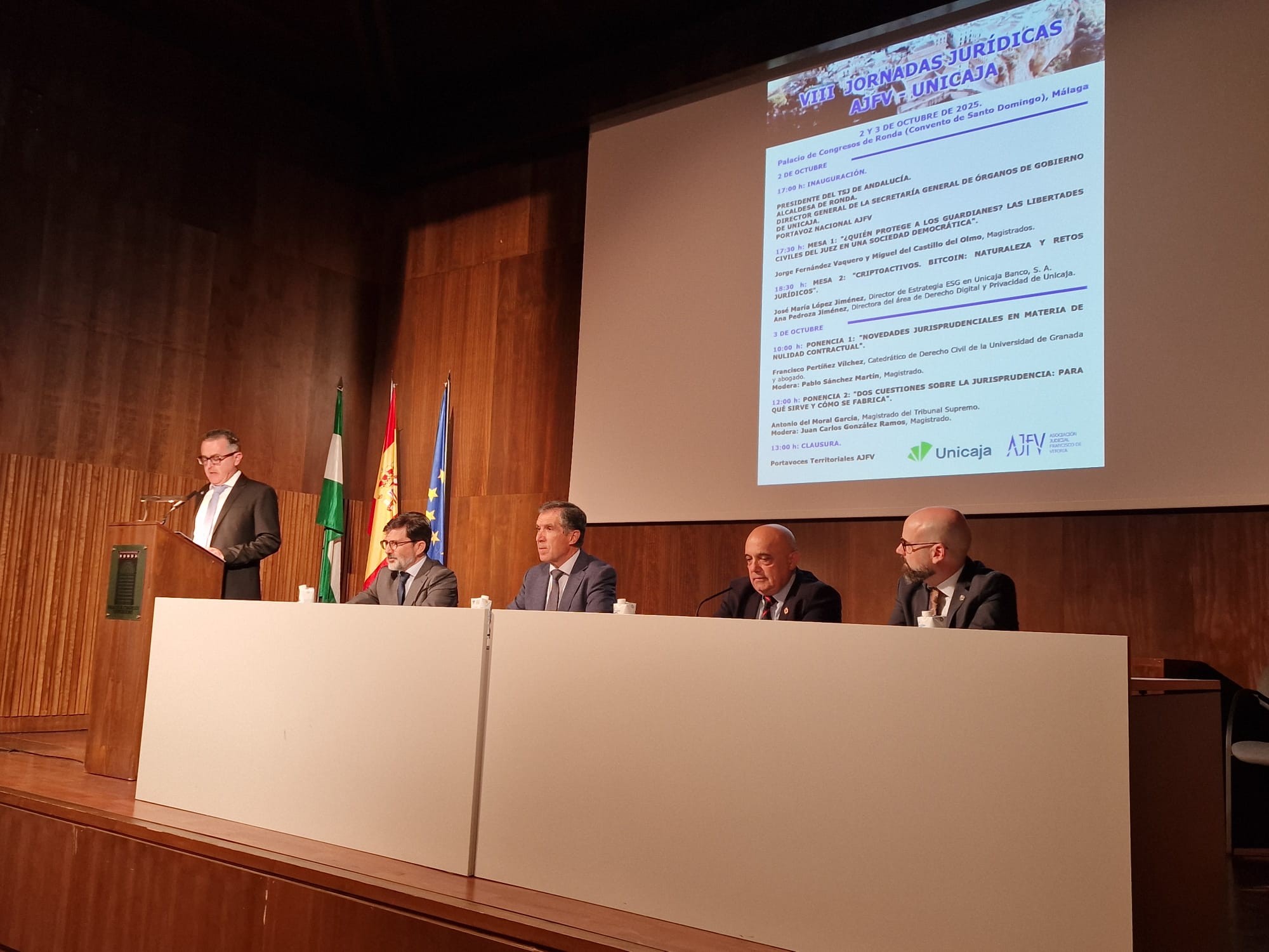 Celebradas en Ronda las VIII Jornadas Jurídicas de la Asociación Judicial Francisco de Vitoria, con el respaldo de Unicaja 